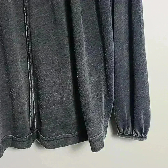 WE THE FREE - FREE PEOPLE Women's Acadia Henley Grey Half Button Shirt Size XS - Picture 10 of 16